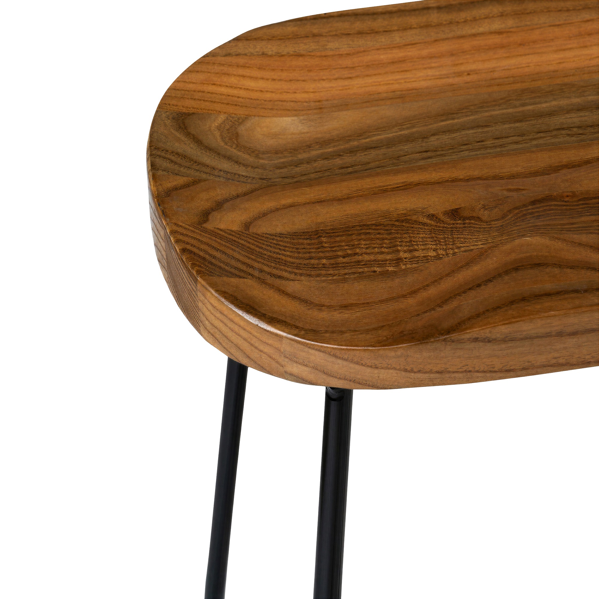 Hocker 'Em' - Natur/Schwarz