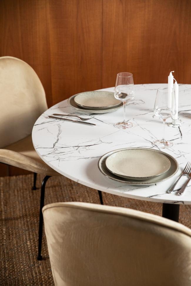 Stuhl 'Lux' - Sand/Schwarz