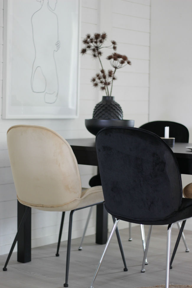 Stuhl 'Lux' - Schwarz/Silber