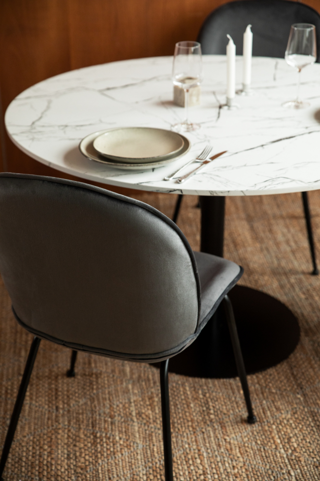 Stuhl 'Lux' - Grau/Schwarz