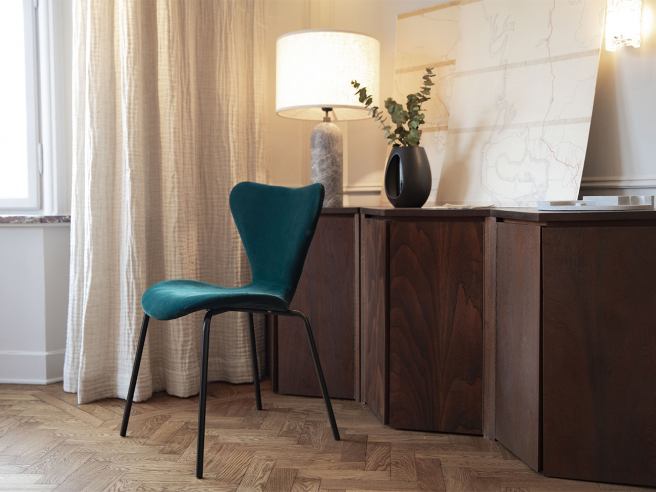 Stuhl 'Midnatt' - Samt