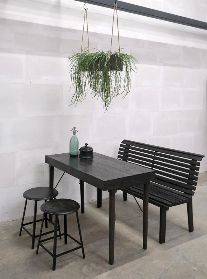 Bank mit Rippen Vintage - Svart