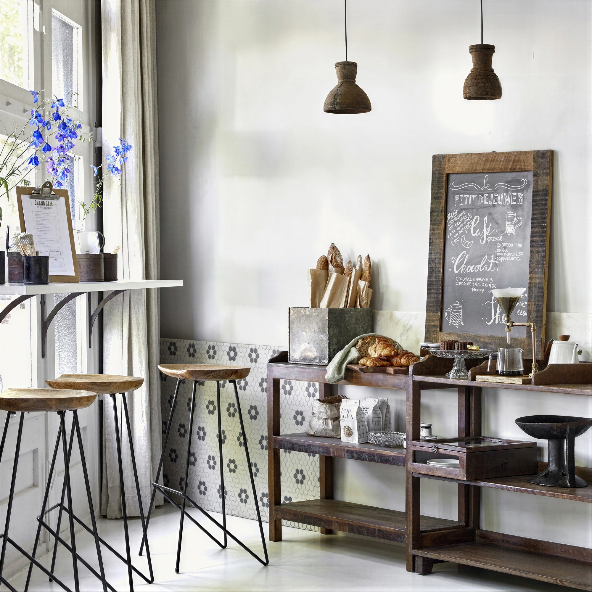 Hocker 'Teak' 77cm - Natur