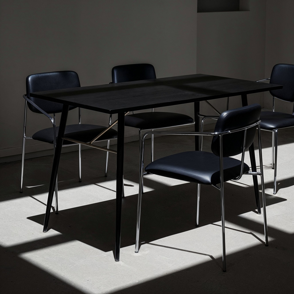 Sessel 'Ebba' - Schwarz/Silber