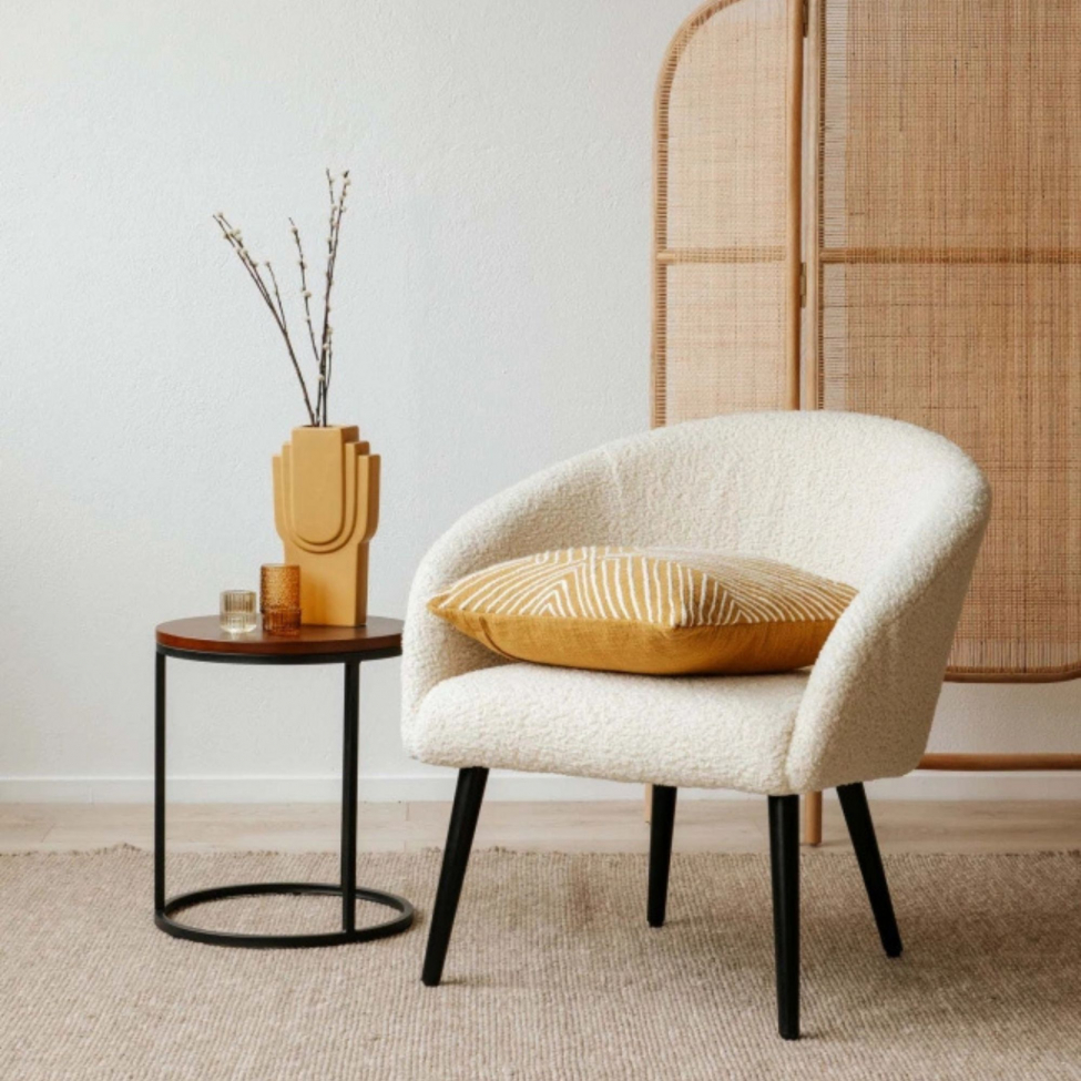 Stuhl 'Puffy' - Weiß/Teddy