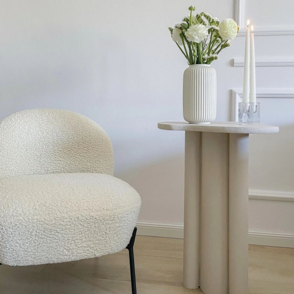 Sessel 'Gori' - Weiß/Teddy