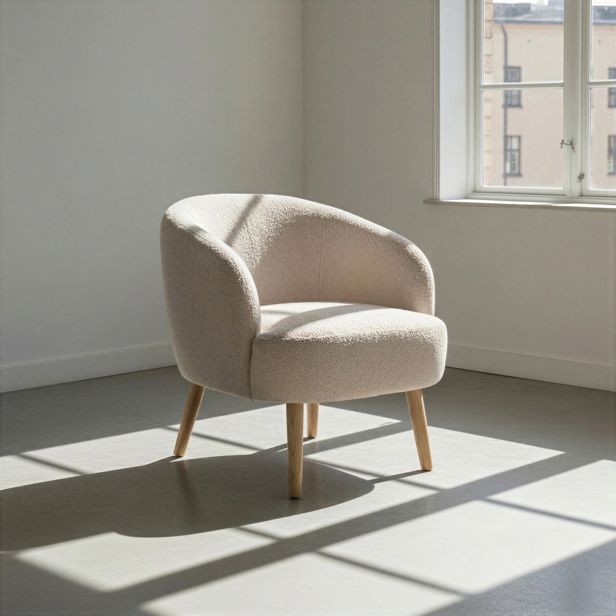 Sessel 'Capri' holzbein - Beige