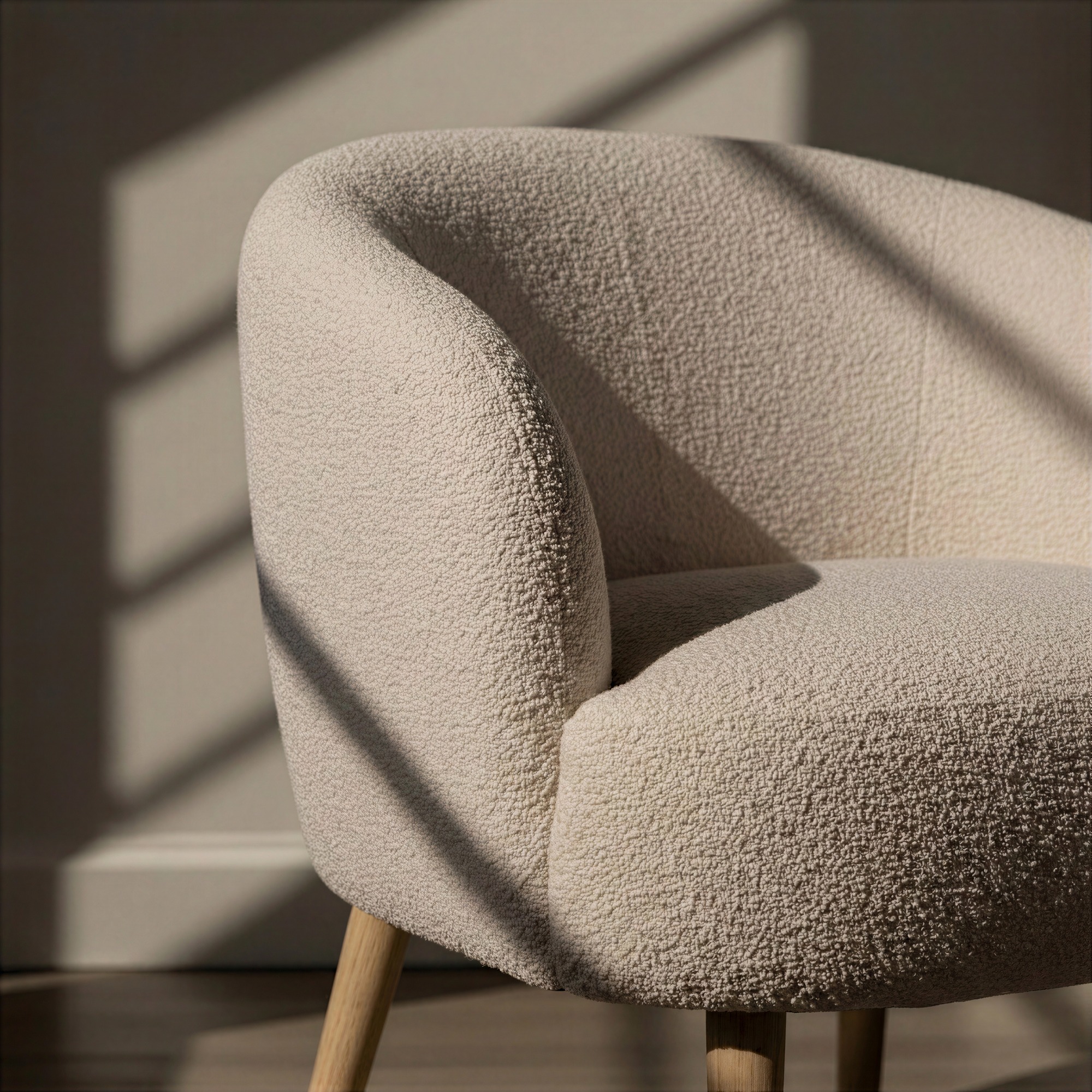 Sessel 'Capri' holzbein - Beige