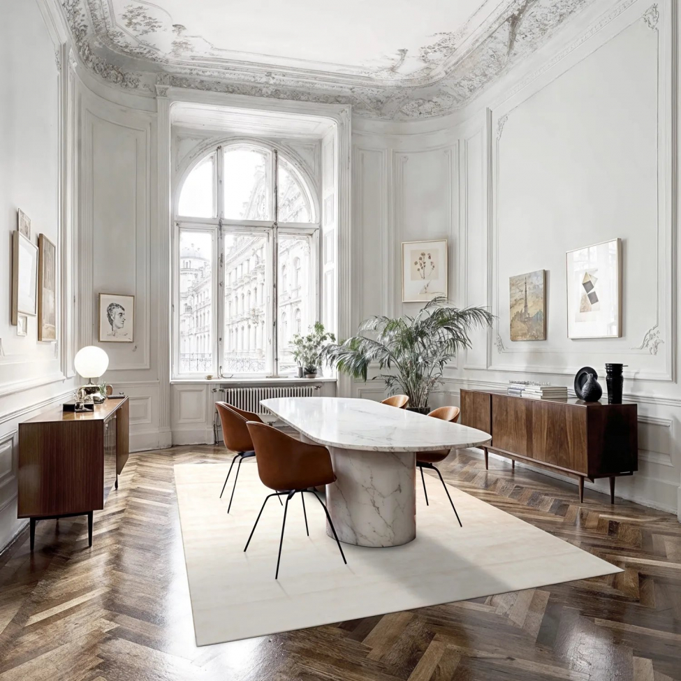 Viskose-Teppich 'Jodhpur' 70x300cm - Hellbeige