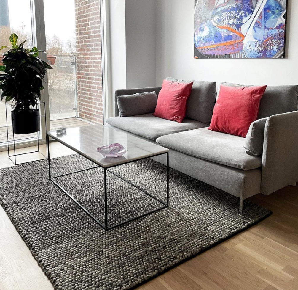 Wollteppich 'Avafors Wool Bubble' 200 x 290cm – Grau