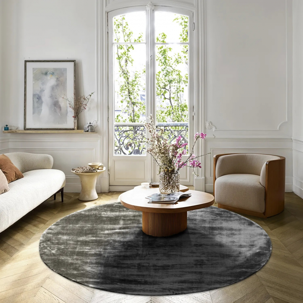 Runder Teppich 'Jodhpur' 120cm – Grau