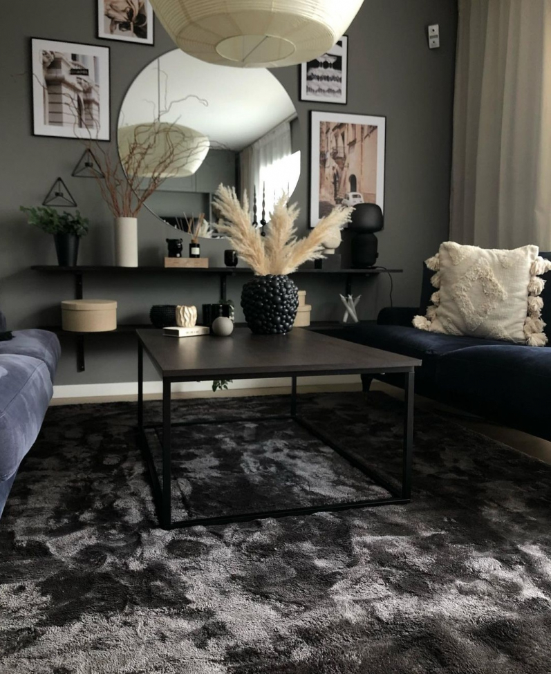 Hochflorteppich 'Aranga Super Soft' 60x120cm - Anthrazit
