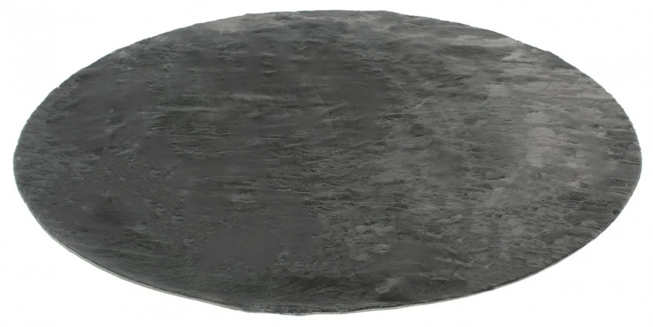 Runder Teppich  'Aranga Super Soft' 120cm - Antracit