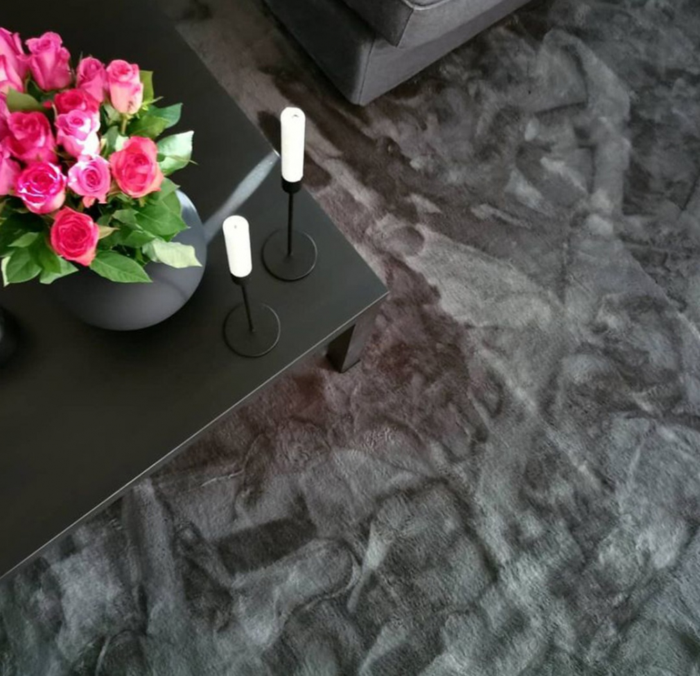 Runder Teppich  'Aranga Super Soft' 120cm - Antracit