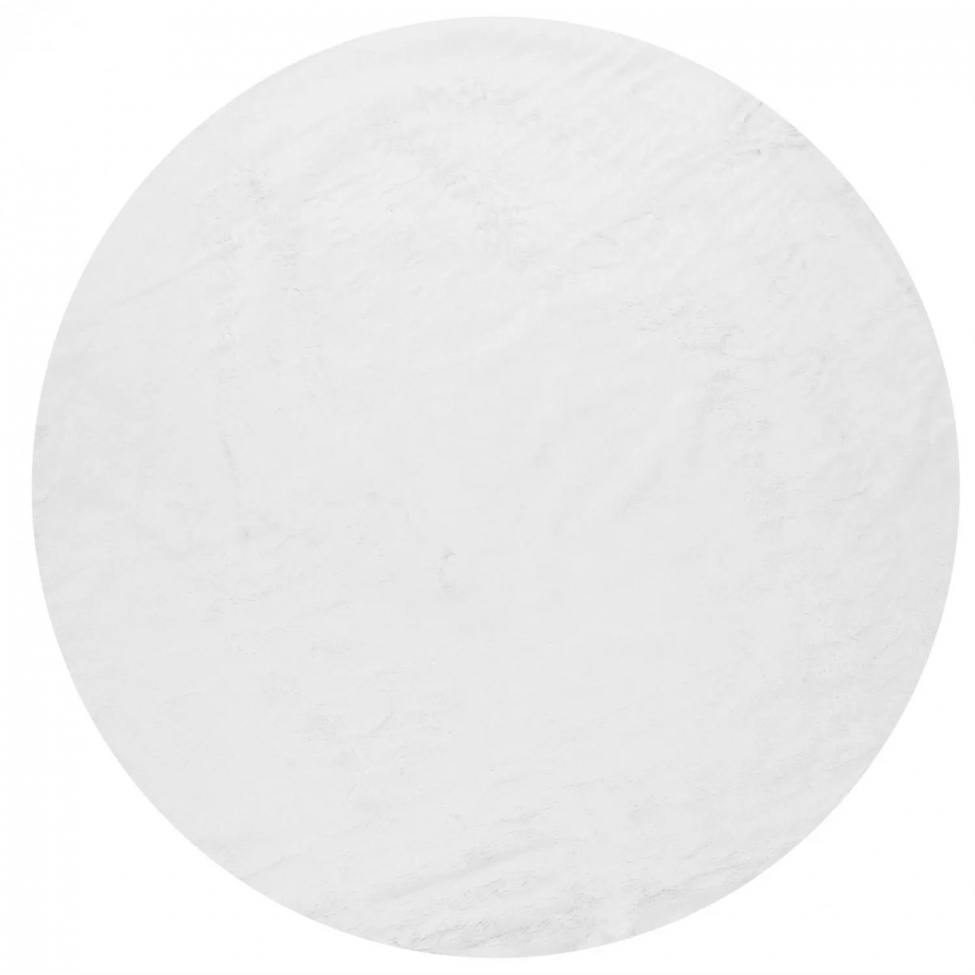 Runder Teppich 'Aranga Super Soft' 80cm – Weiß