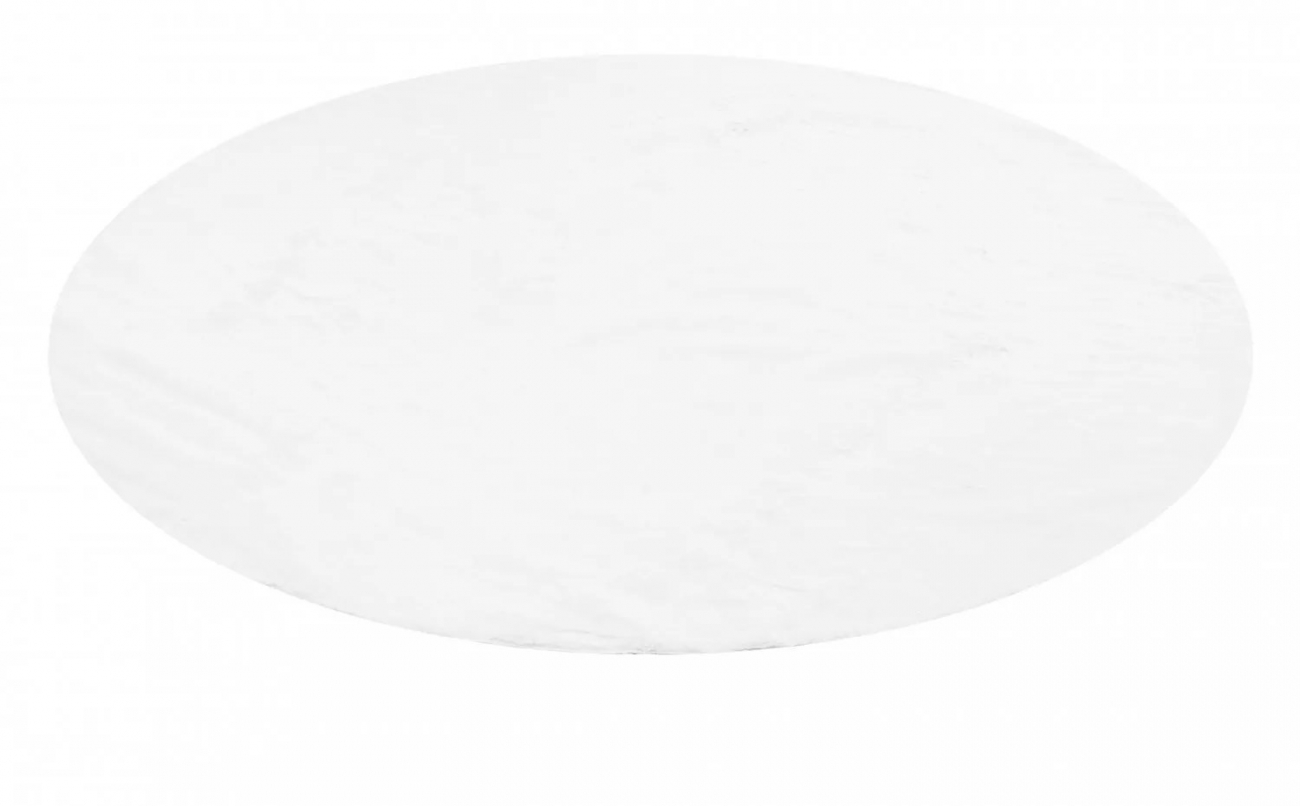 Runder Teppich 'Aranga Super Soft' 80cm – Weiß