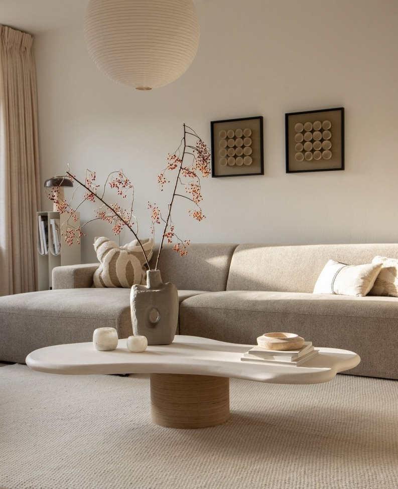 Runder Teppich 'Coastal' 240cm - Creme
