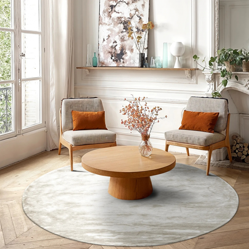 Runder Teppich 'Jodhpur' 160cm - Offwhite