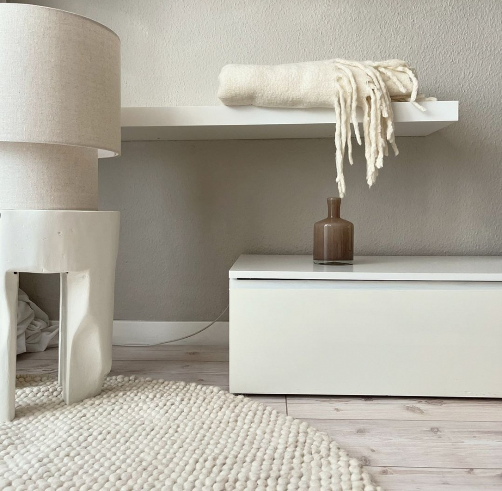 Runder Teppich 'Avafors“ 160cm - Beige