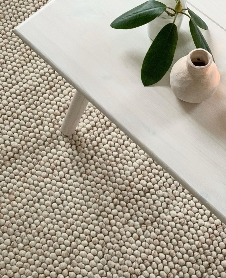 Runder Teppich 'Avafors“ 160cm - Beige