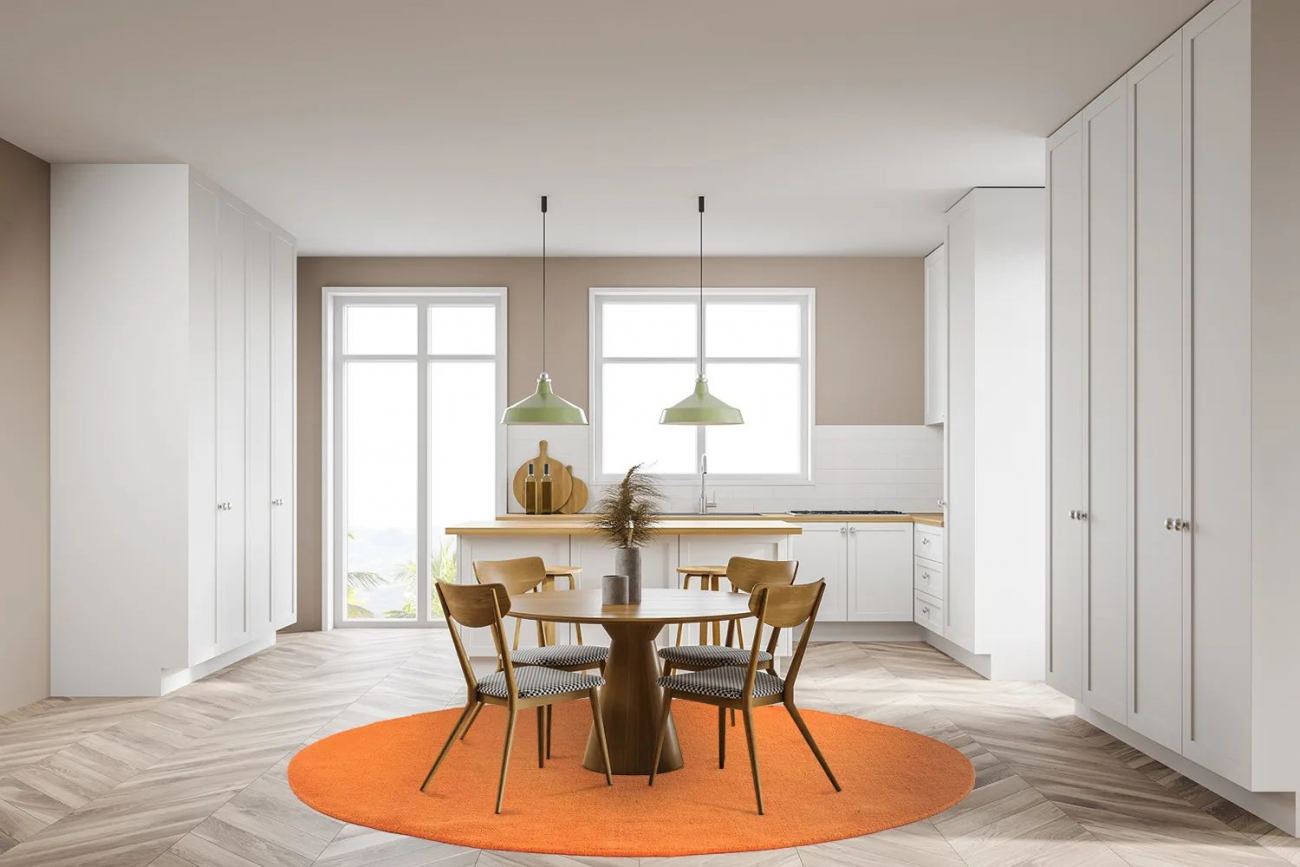Runder Teppich 'Hamilton' 240cm - Orange Peel