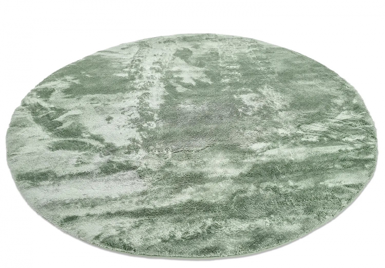 Runder Teppich 'Aranga Super Soft Fur' 160cm – Grün