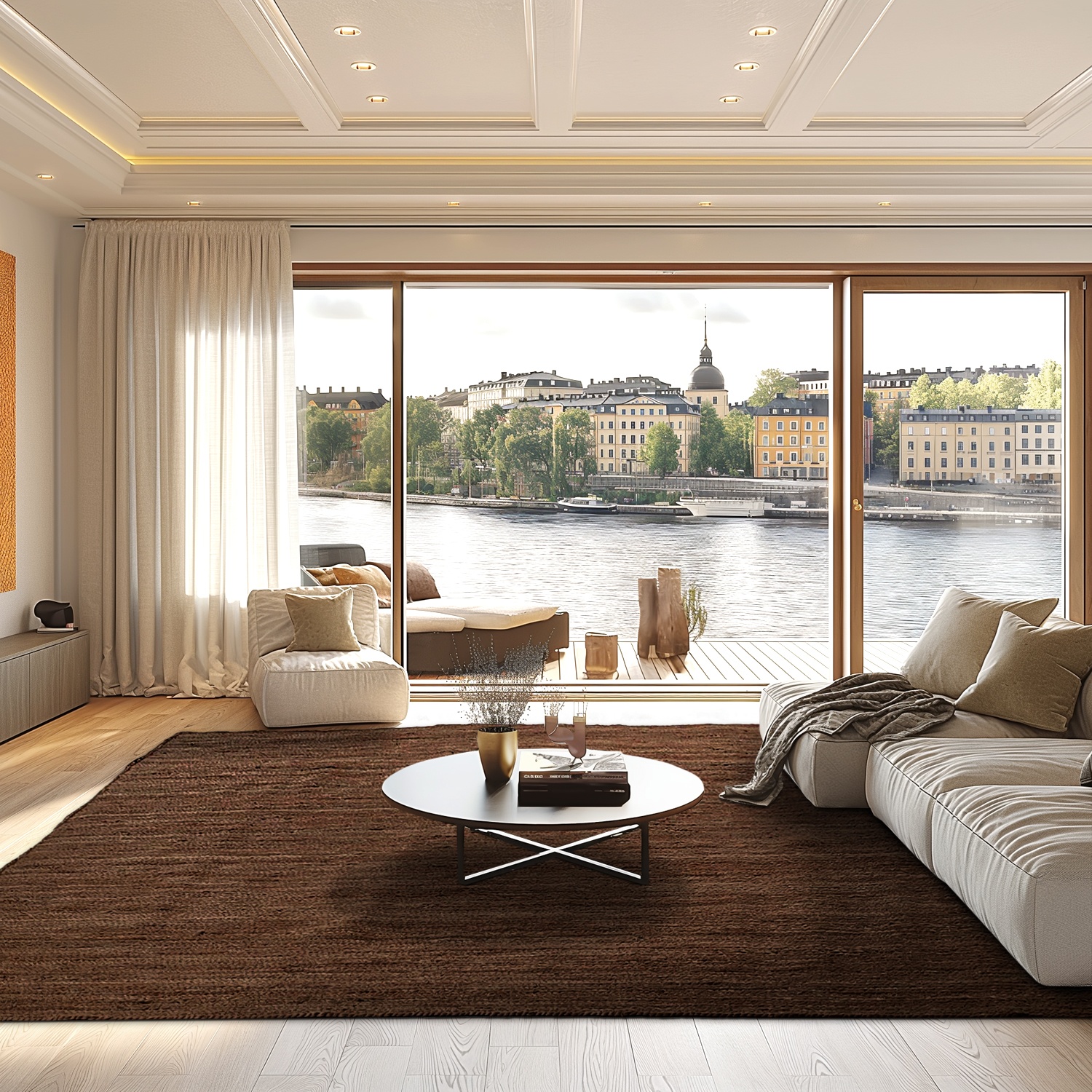 Jute-Teppich 'Amasia' – Braun