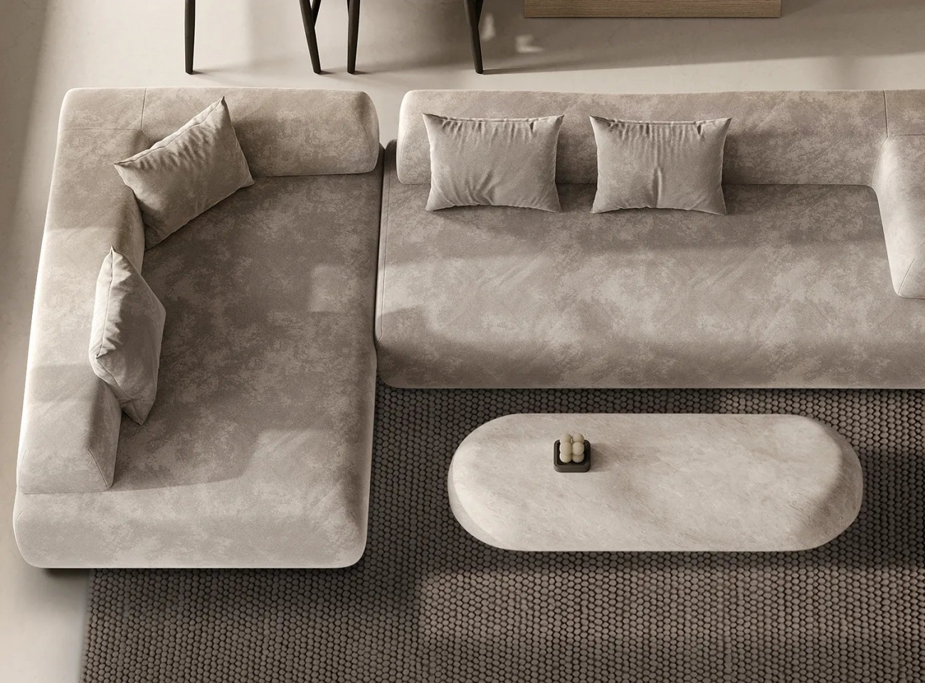 Wollteppich 'Avafors Wool Bubble' 200x290cm - Braun