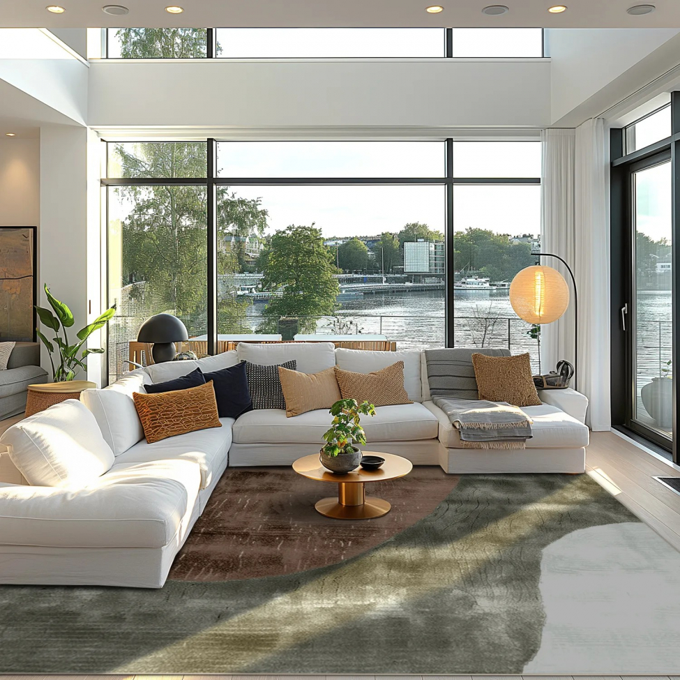 Wilton-Teppich 'Barcelona' 200x280cm – Braun/Hellgrün