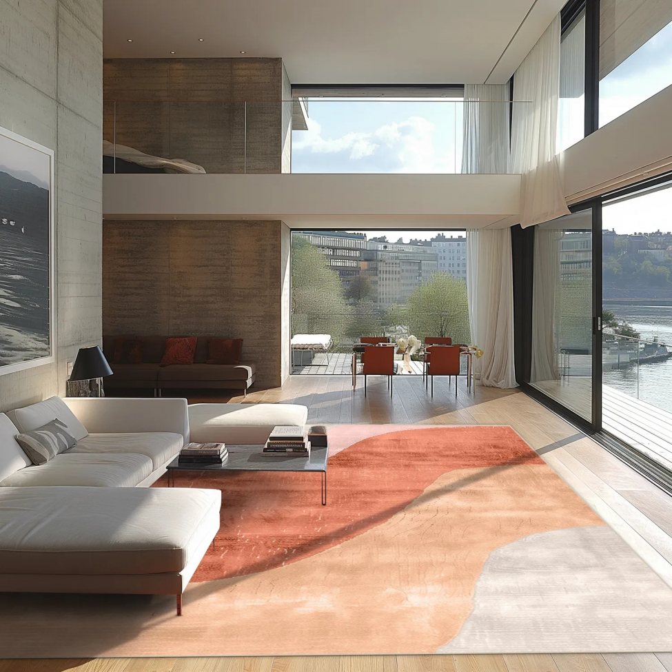 Wilton Teppich 'Barcelona' 160x230cm - Champagner/Orange