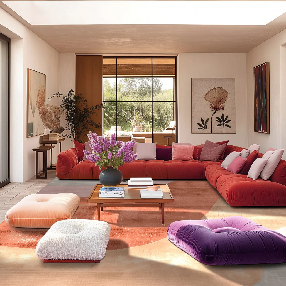 Wilton Teppich 'Barcelona' 200x280cm - Champagner/Orange