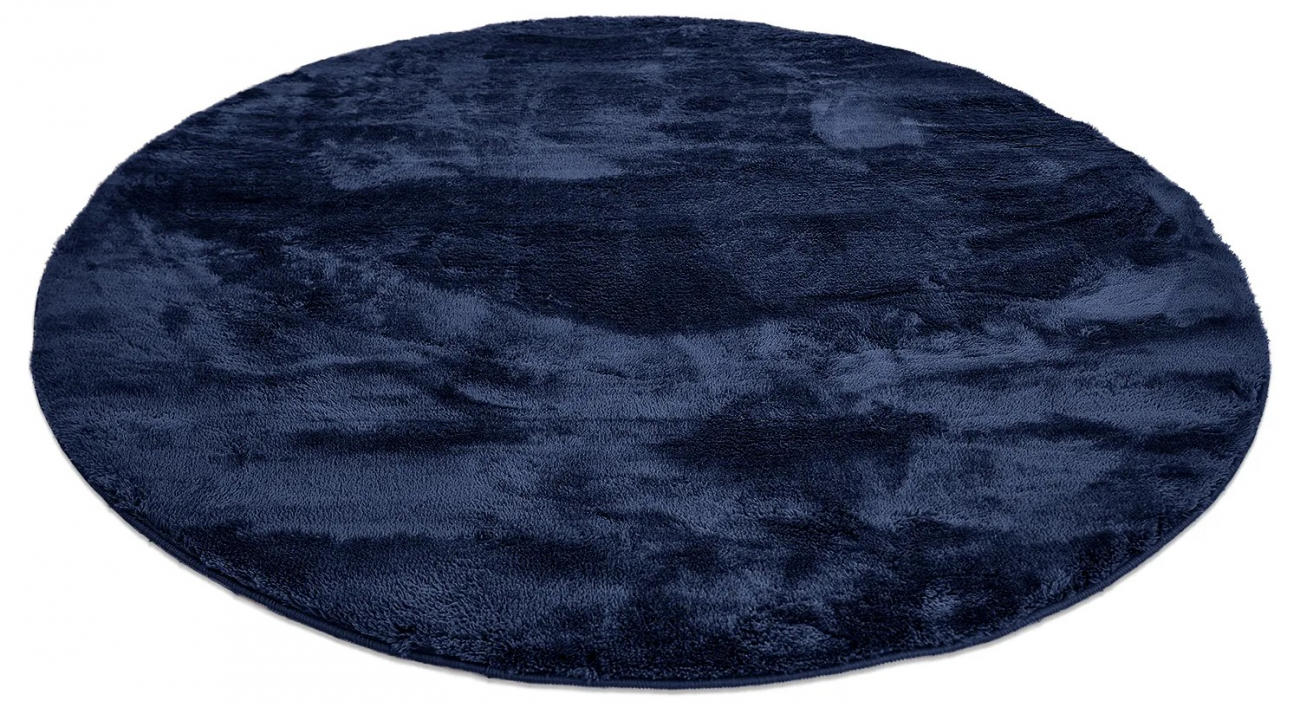 Runder Teppich 'Aranga Super Soft' 160cm - Dunkelblau