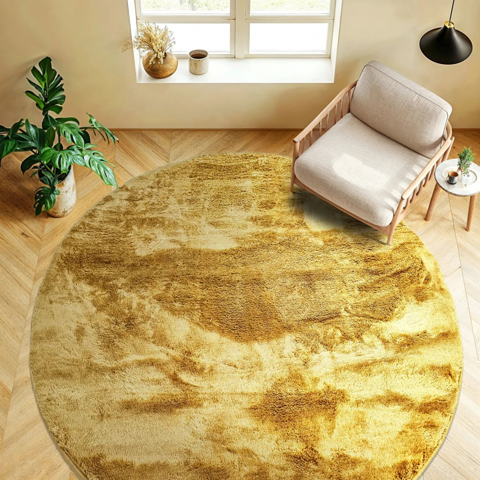 Runde Matte 'Aranga Super Soft' 200cm – Gelb