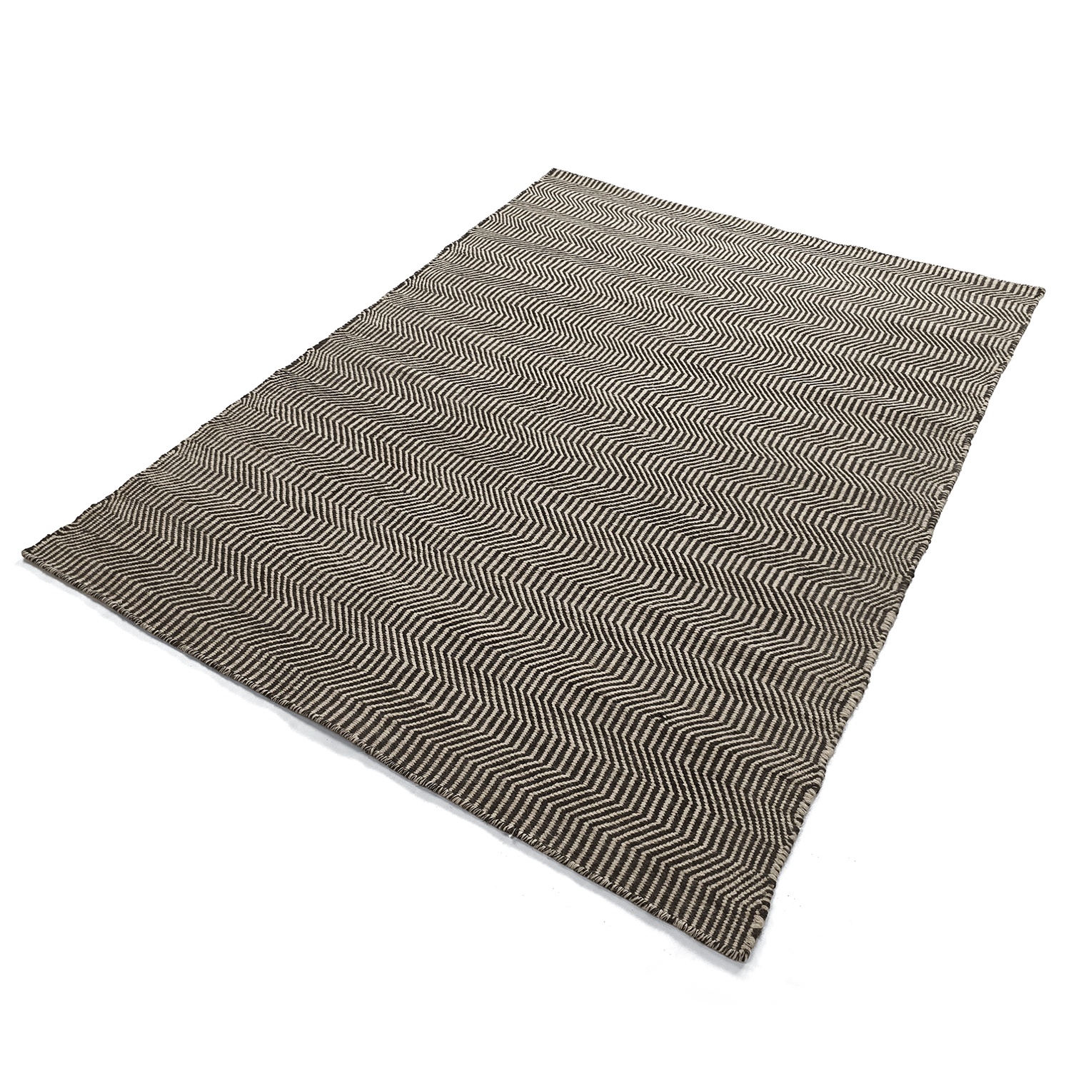 Wollteppich 'Larkana' - Beige/dunkelbraun