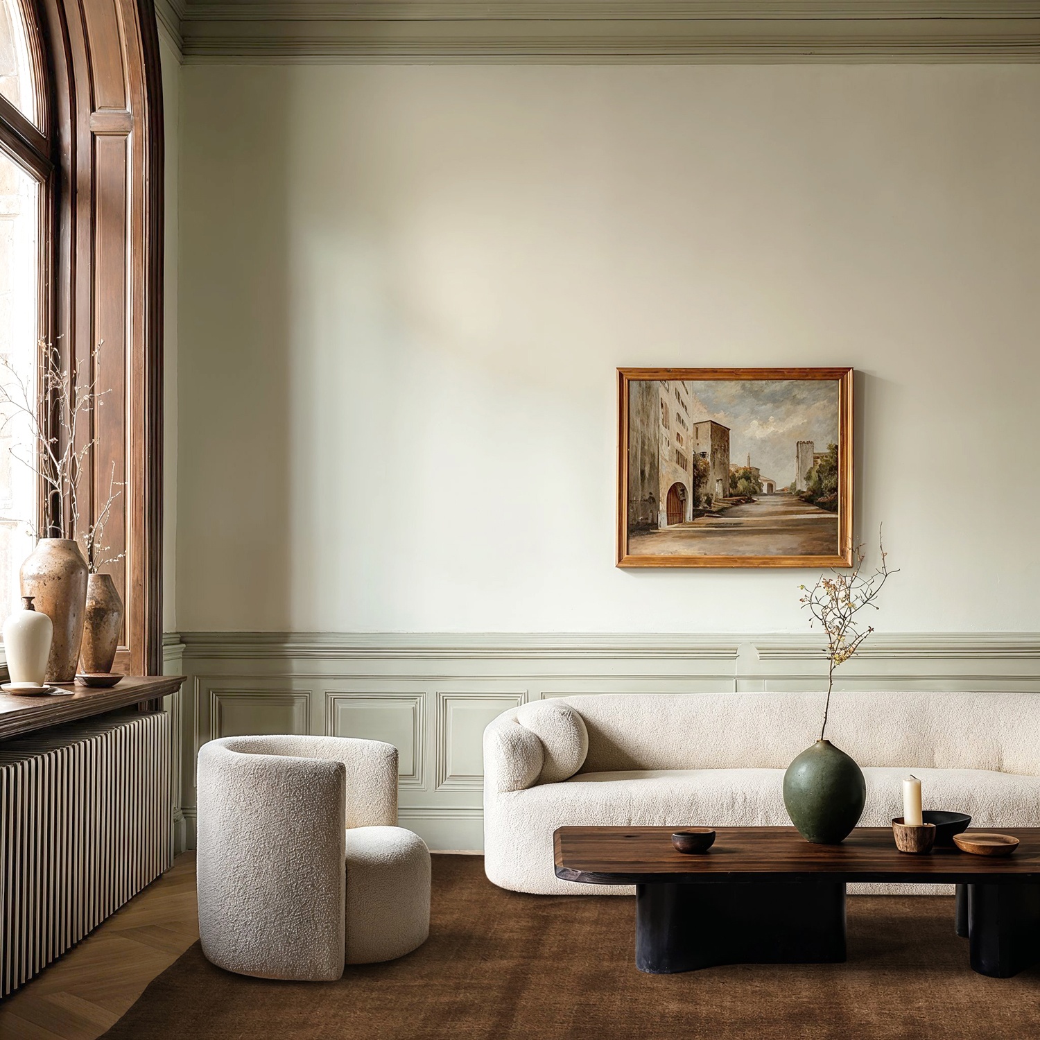 Wollteppich 'Rozen Handloom Wool Premium' - Braun