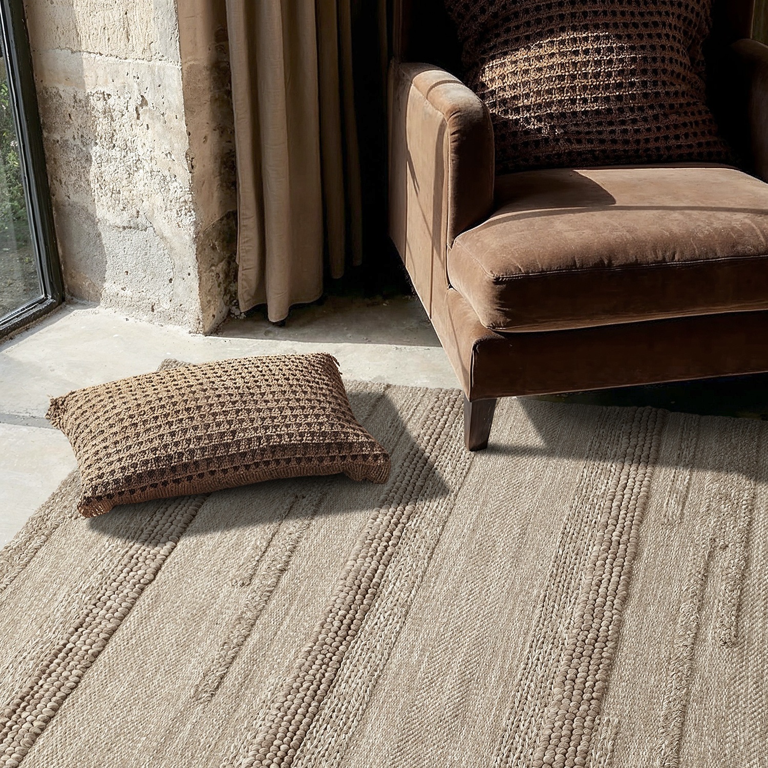 Wollteppich 'Almaty' - Beige