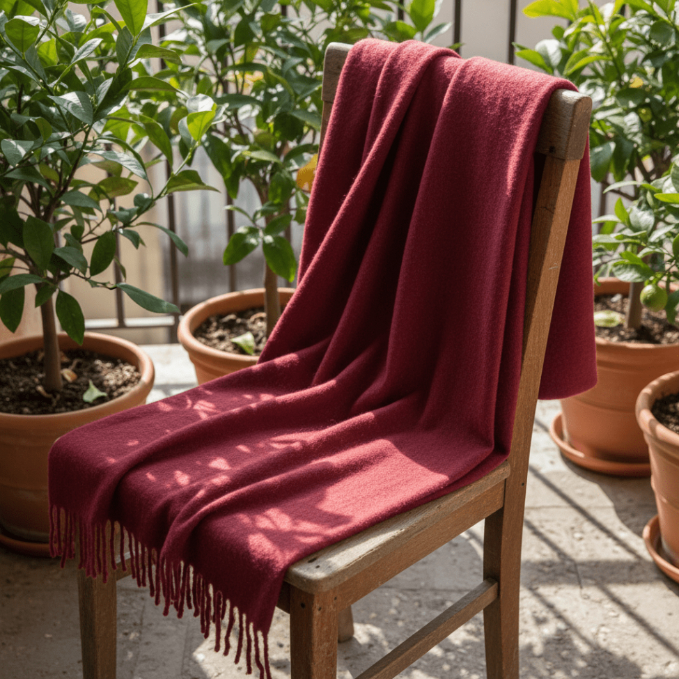 Karostoff 'Samantha' 130x170cm - Dunkelrot