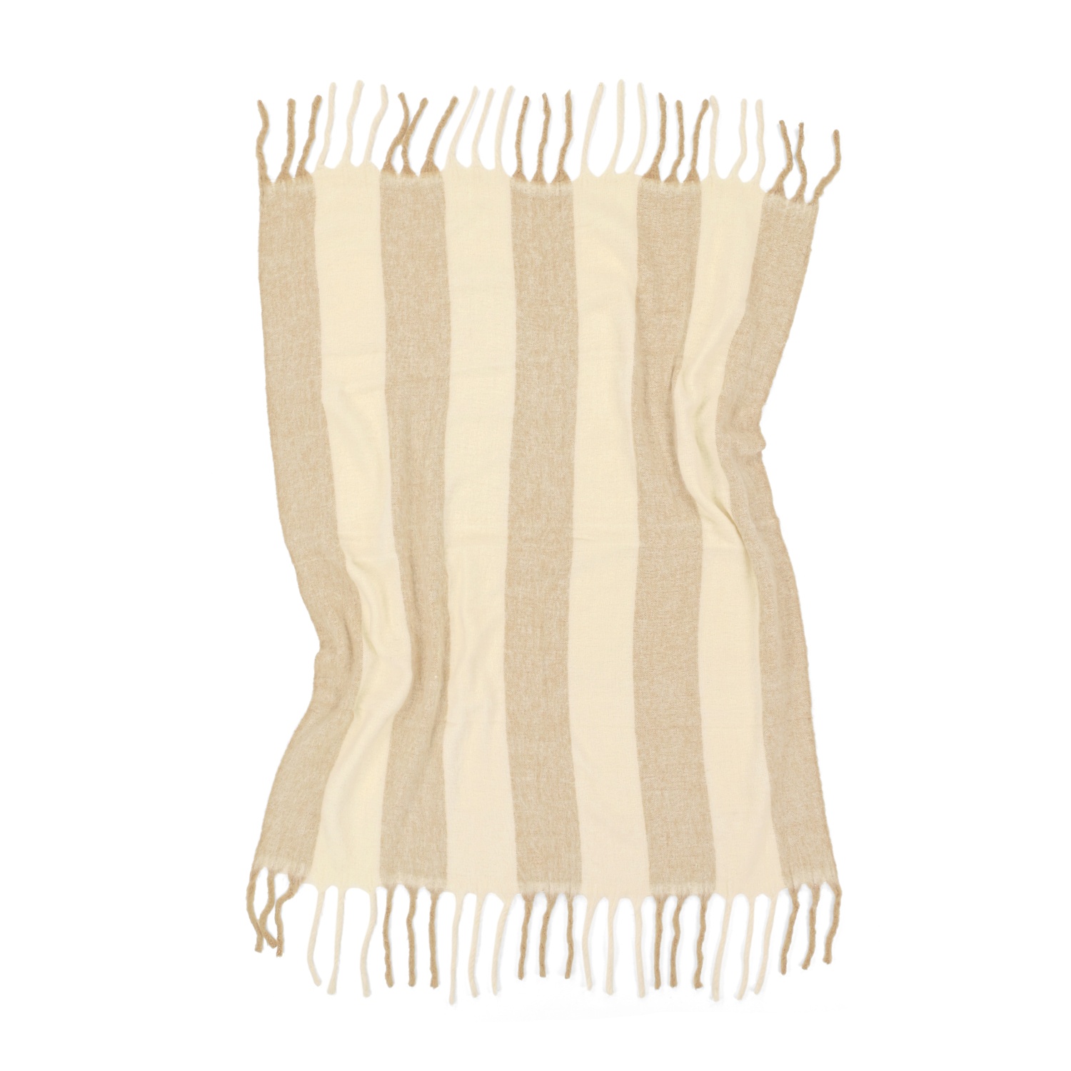 Karostoff 'Beatriz Stripe' 130 x 170 cm – Beige/Weiß