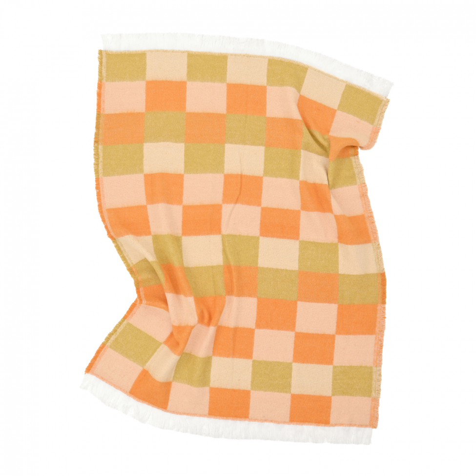 Karostoff 'Audrey Check' 130 x 170 cm – Beige/Gelb/Orange