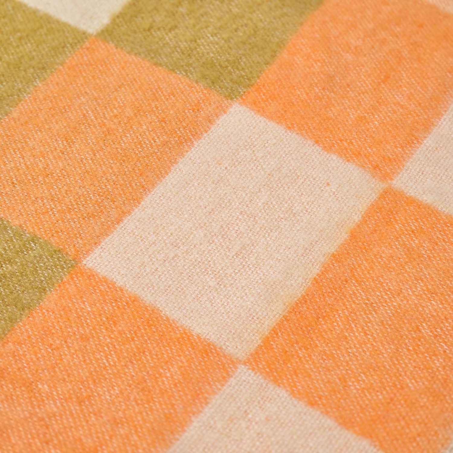 Karostoff 'Audrey Check' 130 x 170 cm – Beige/Gelb/Orange
