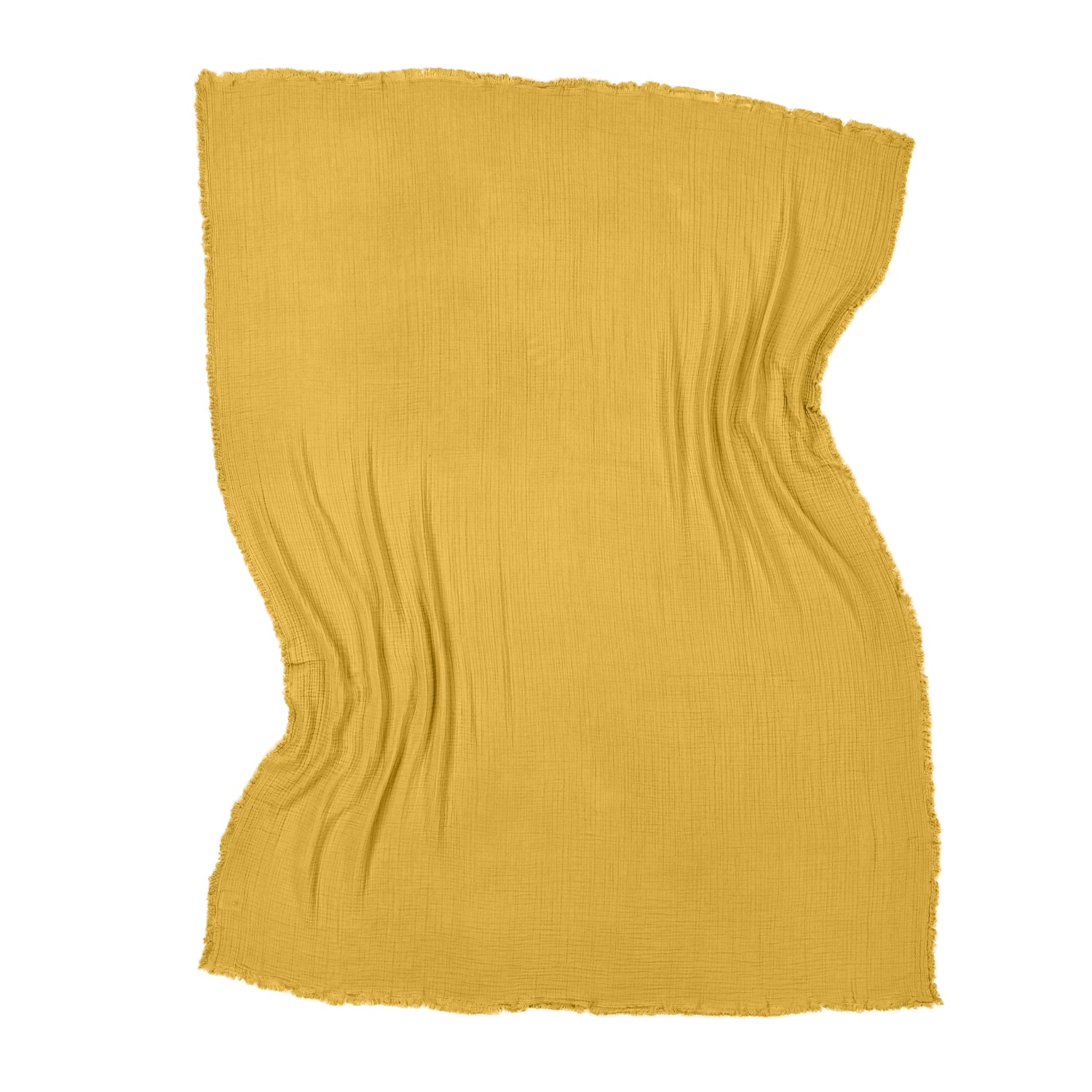 Musselindecke 'Dorena' 130 x 170 cm – Gelb