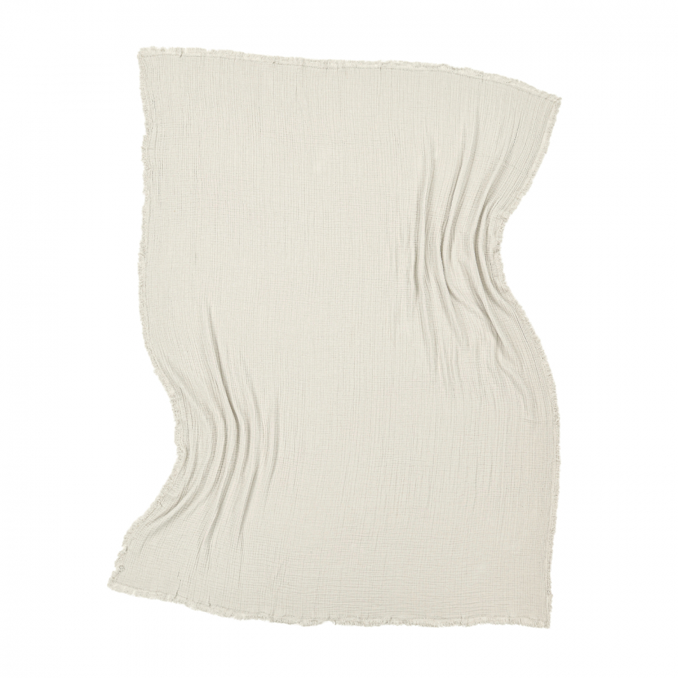 Musselindecke 'Dorena' 130 x 170 cm – Grau