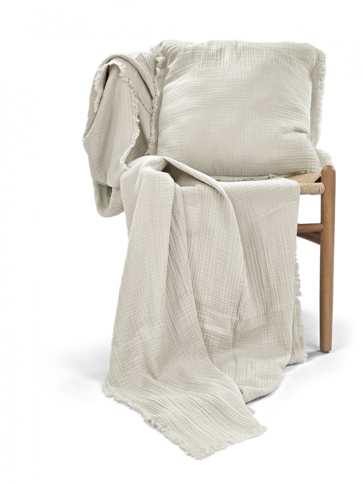 Kissenbezug 'Dorena' 45x45cm – Grau