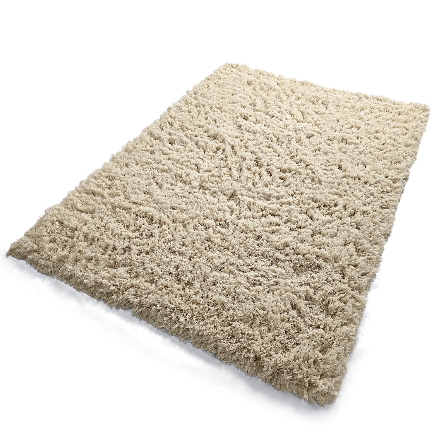 Rya Teppich 'Fassale handgewebte Wolle' - Beige