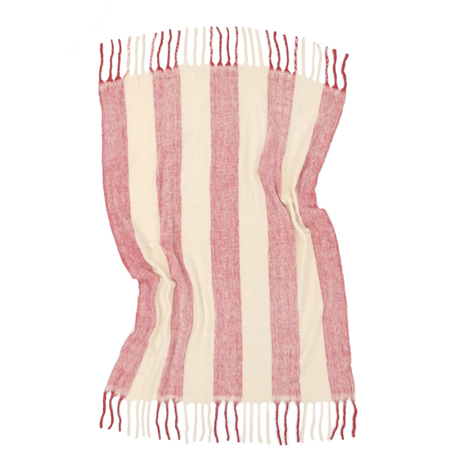 Karomuster 'Beatriz Stripe' 130 x 170 cm – Rot/Weiß