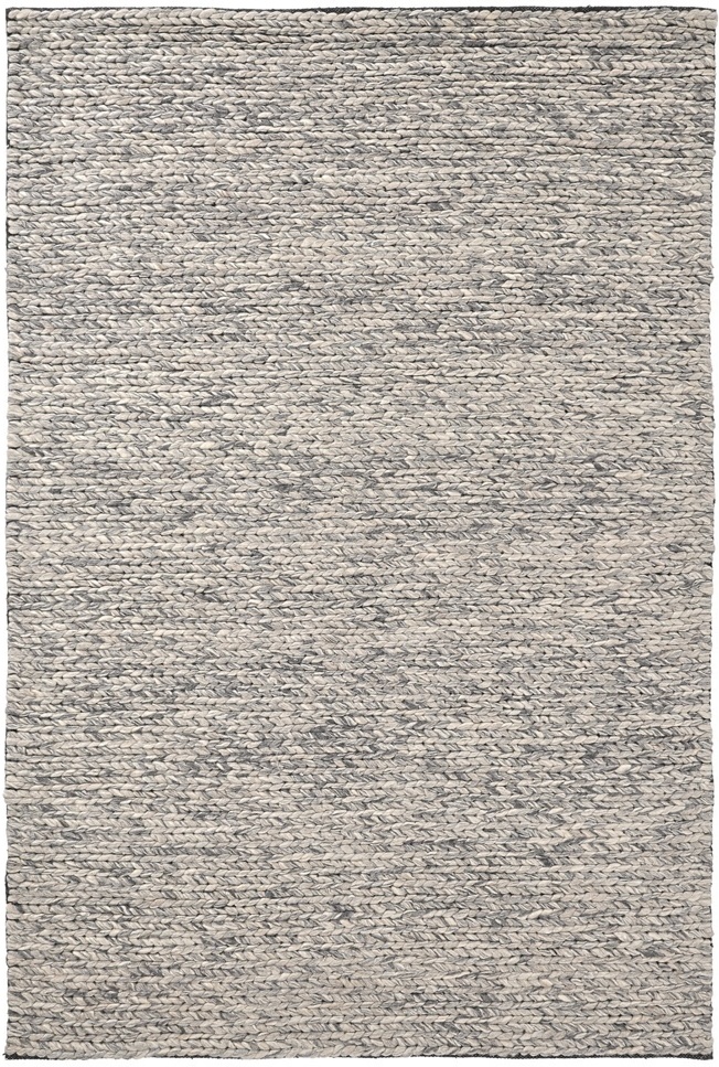 Wollteppich 'Talvia Braided Wool' – Dunkelgrau