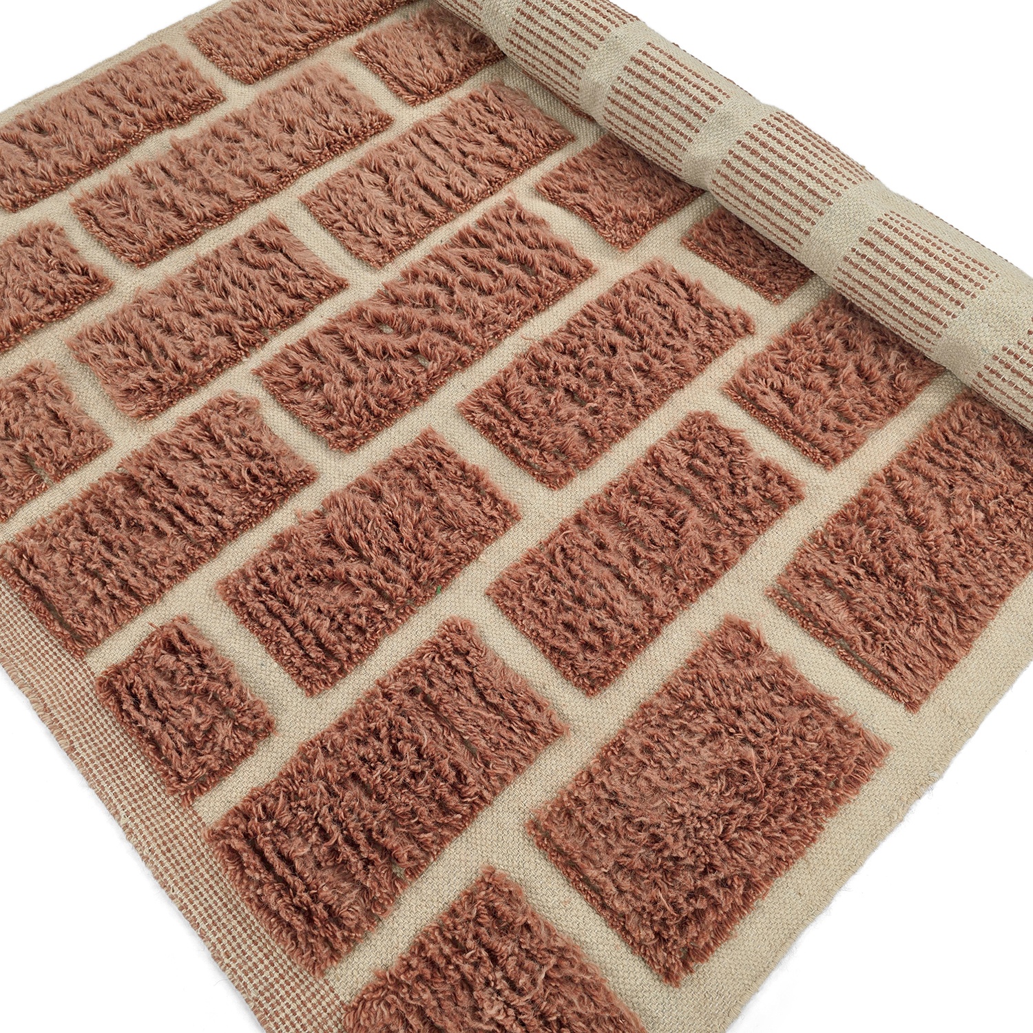 Teppich 'Leknes handgewebte Wolle' - Terrakotta