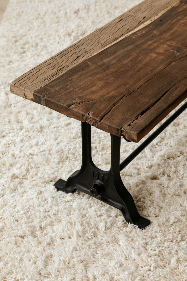 Bank Vintage - Natur/Metall