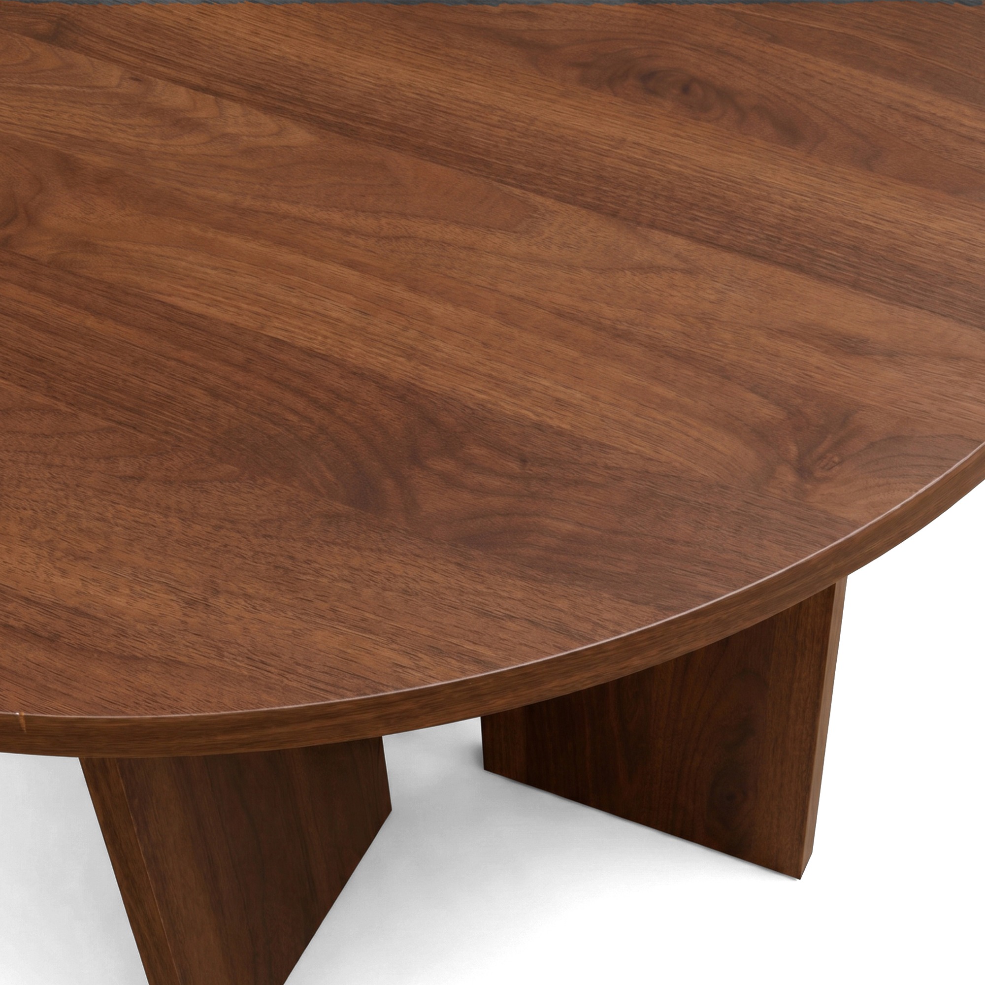 Couchtisch 'Créme' Rund 75cm - Walnuss