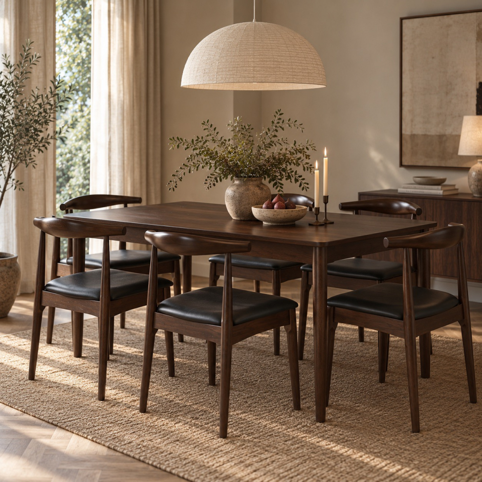 Esstisch 'Fager' 135cm - Walnuss